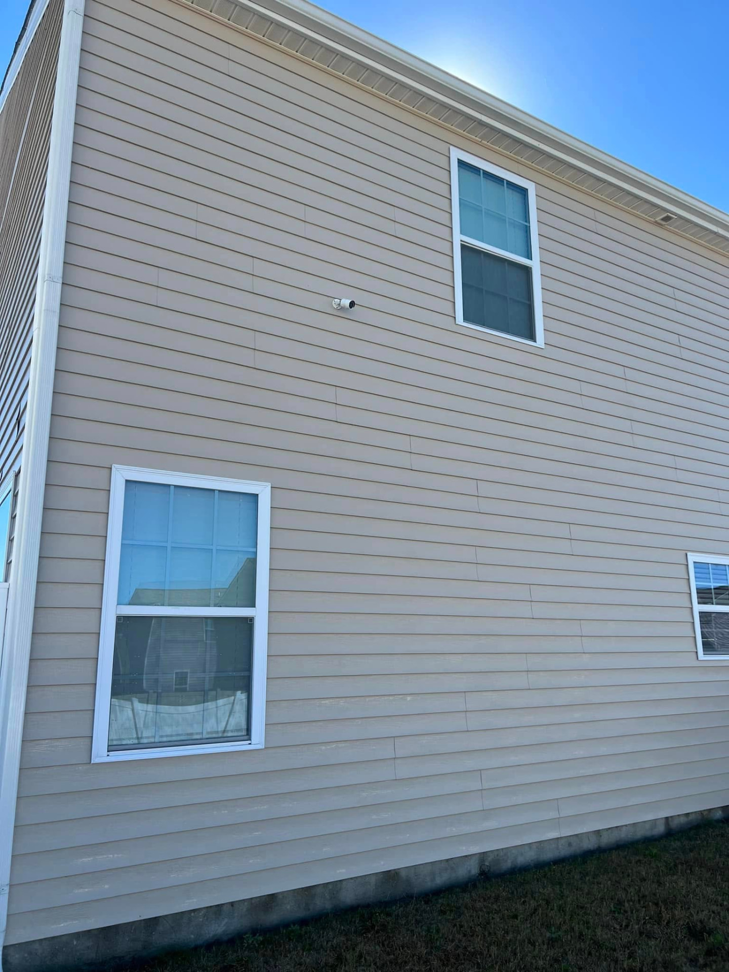House siding, refreshed. after cleaning