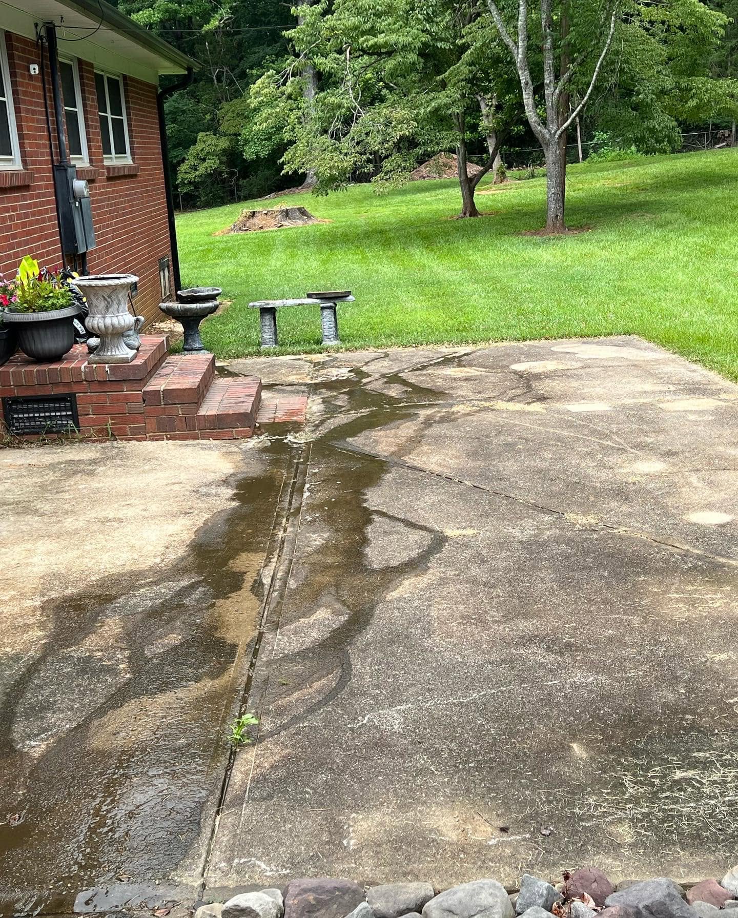 A patio worth stepping out for. before cleaning
